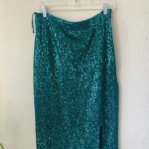 Anthropologie Blue sequins Skirt.